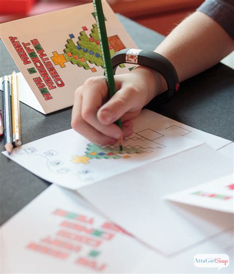 It is such a wonderful time of year, and the key message of christmas (besides the presents and giving gifts) is time spent with loved ones, from near or far. Minecraft Coloring Pages Christmas Cards - Atta Girl Says