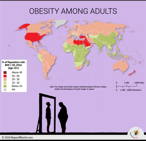 world map depicting obesity among adults answers