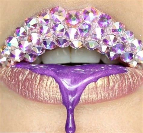 rhinestone drip lip mesmerizing instagram lip arts you should try eyemakeupforglasses