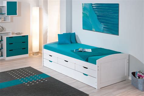 Flexa bett 90x200 mit unterbett gästebett doppelbett. Bett 90x190 cm Kinderbett Funktionsbett Kojenbett G | real