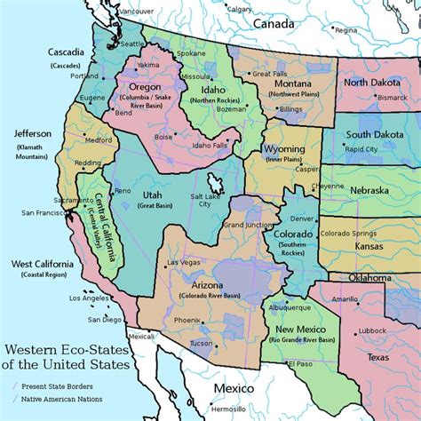 The Western Us States If Watersheds And Ecosystems Were Taken Into