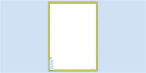 Free Simple Blank Plastic Bottle Page Border Page Borders