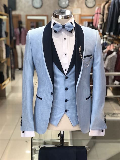 Buy Blue Slim Fit Tuxedo By With Free Shipping Slim Fit