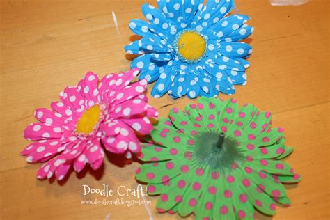 polka dot flower hair clips