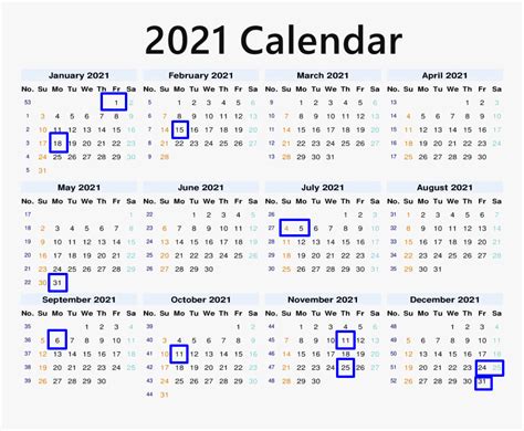 Federal Holidays 2021 Calendar Printable Printable Us Calendar 2021
