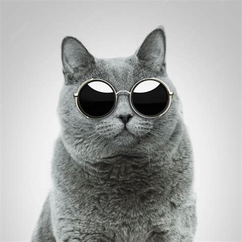 Cat With Round Glasses Art