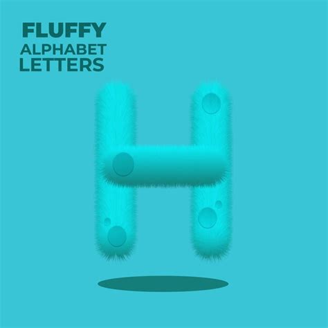 Premium Vector Fluffy Gradient English Alphabet Letter H