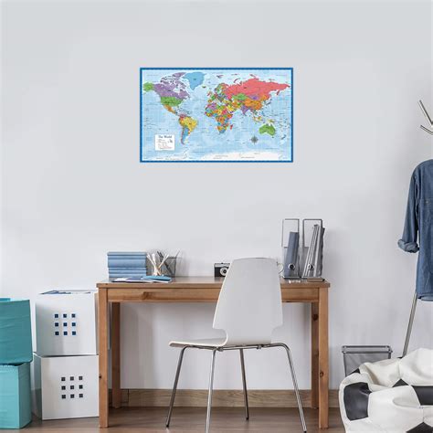 Buy Laminated World Map And Us Map Poster Set 18 X 29 Wall Chart