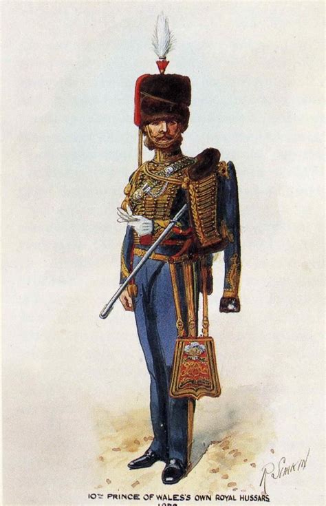 British 10th Prince Of Waless Own Royal Hussars Officer 1852 By R