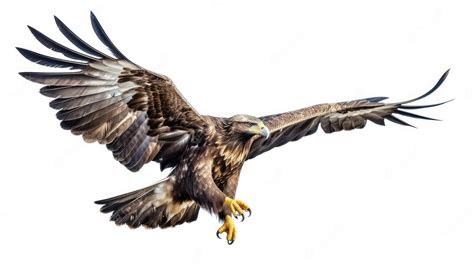 Premium Ai Image Bald Eagle Flying Swoop Hand Draw And Paint Color On