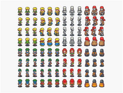 Knight Sprites Rpg Character Sprite Sheet Png Free Transparent Png My