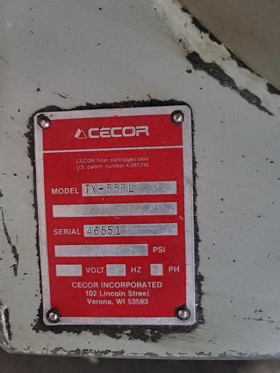 Used Cecor Sump Shark Cleaner Model Sa3 Dt W Cecor Model Tx 55pl Drum