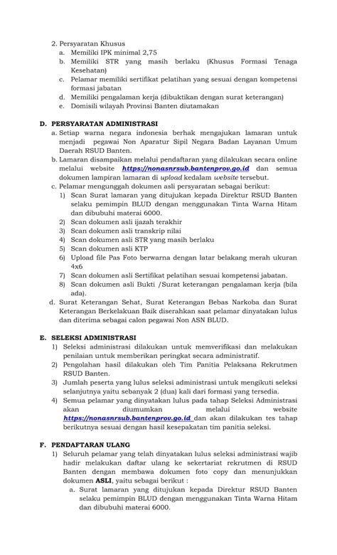 Oh iya, ingat ya kementerian bumn itu pegawainya berstatus pns, bukan. Rekrutmen Pegawai Non PNS BLUD Dinas Kesehatan UPT RSUD Banten Bulan Maret 2020 - REKRUTMEN ...