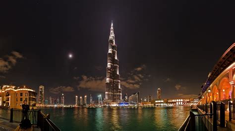 Full Hd Wallpaper Burj Khalifa Illumination Wonder Travel