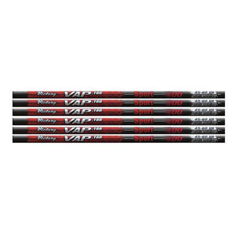 Victory Archery Vap 350 Sport Fletched Arrows Red And Black Arrows 12