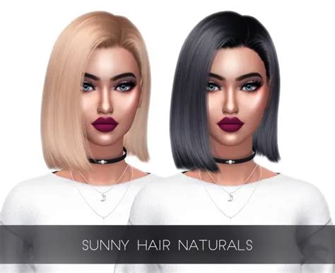 Sims 4 Hairs ~ Kenzar Sims S`club`s Sunny Hair Naturals Recolored