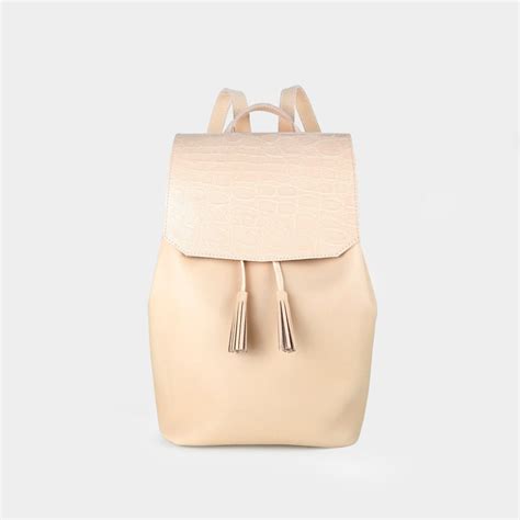 Leather Backpack Nude Women S Backpack Etsy