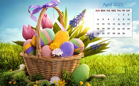 Free Download Easter April Calendar Wallpaper Kolpaper Awesome Free