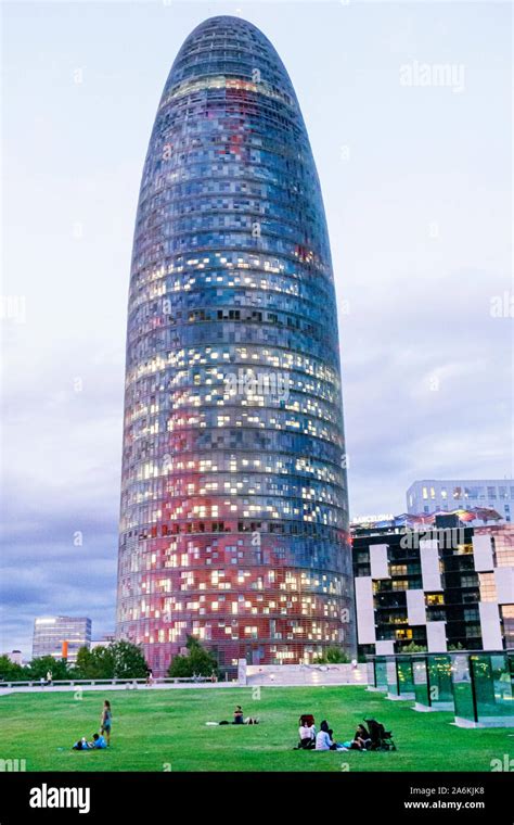 Barcelona Spaincatalonia Poblenoutorre Gloriesagbar Towerskyscraper