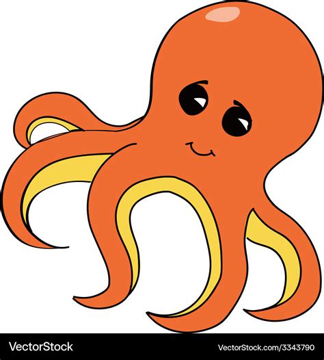 Octopus Cartoon Royalty Free Vector Image Vectorstock