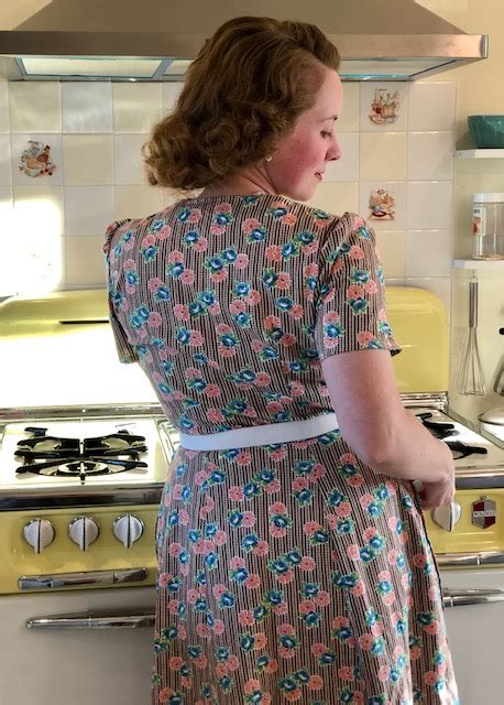 Rare Brown Floral 1950s House Dress Verity Vintage Studio