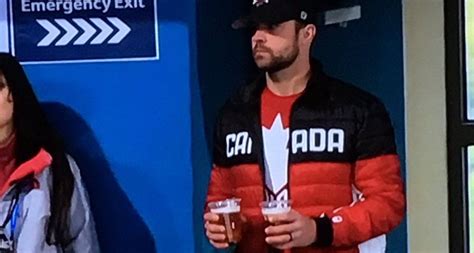 This Olympians Husband Double Fisting At 9 Am Is A Canadian Legend