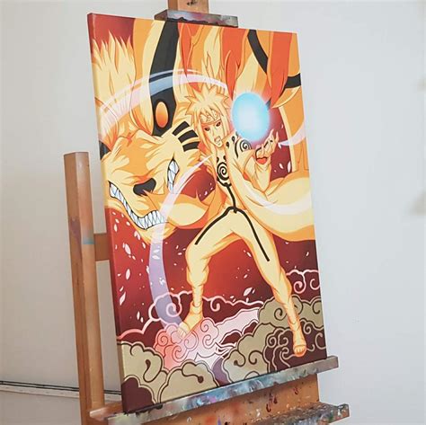 Minato And Kurama Acrylic Painting Anime Art Amino