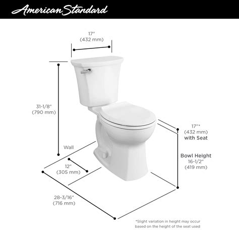 Edgemere® Two Piece 128 Gpf48 Lpf Chair Height Round Front Toilet