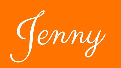 Learn How To Sign The Name Jenny Stylishly In Cursive Writing Youtube