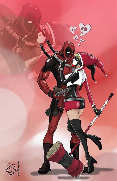 Deadpool And Harley Quinn Fan Art Will Make You Ship It Too Harley Quinn Art