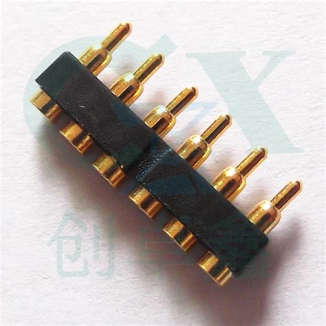 Smt Pitch 254mm 6pin Spring Loaded Pogo Pin Connector Buy Smt 6pin