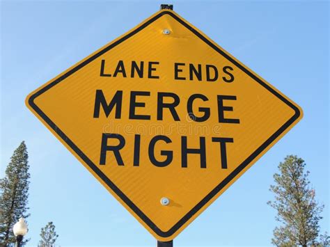 W4 1 Right Merge Sign Stock Image Image Of Traffic Diamond 27670059
