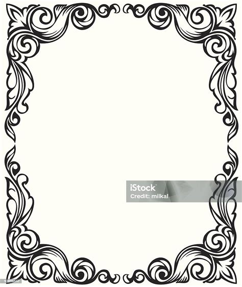 Drawing Frame Ornament Stock Vector Art 92896547 Istock