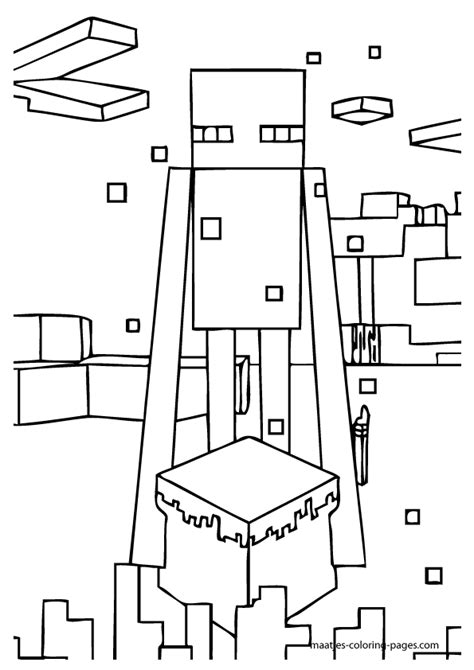 Download Minecraft Enderman coloring page