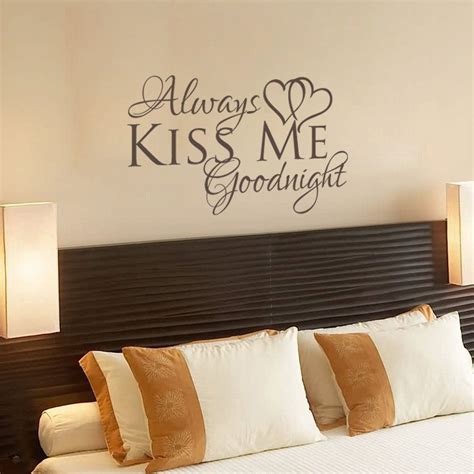 The most common bedroom wall decal material is vinyl. above our bed | Wall stickers bedroom, Home, Bedroom design