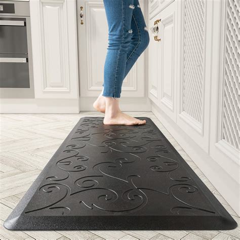 Buy Floral Kitchen Floor Mats Cushioned Anti Igue For House 12 Inch Thick Non Slip Kitchen Rugs