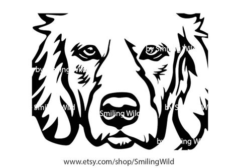 Golden Retriever 08 Svg Portrait Clipart Dog Face Vector Etsy
