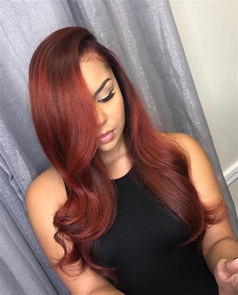 Weave hair also allows you to try different styles and looks. Sew in weave hairstyle with color, just love this color ...