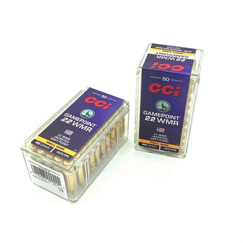 Cci Gamepoint 22 Wmr 40 Grain Jacketed Soft Point Ammunition 100