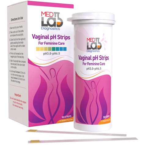 Feminine Vaginal Ph Test Strips For Women 50 Cnt Bacterial Vaginosis Bv And Yeast Infection
