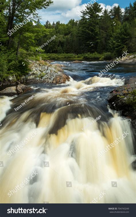 Chutes Provincial Park Waterfall Full Flow Stock Photo 704743249