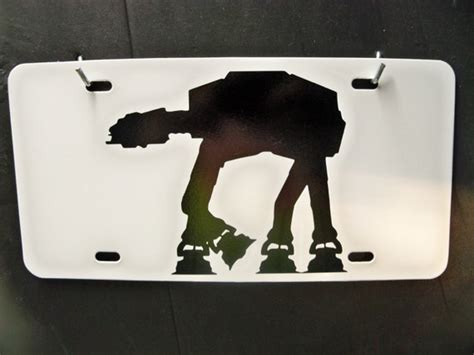 Plastic License Plate With Vinyl Logo Star Wars By Jmcustomplates