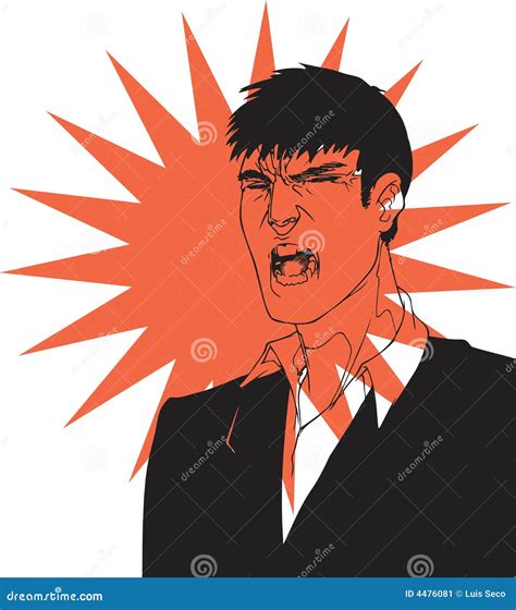 Yelling Man Stock Vector Illustration Of Neck Conceptual 4476081