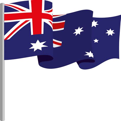 Australian Flag In Pole 24096923 Png