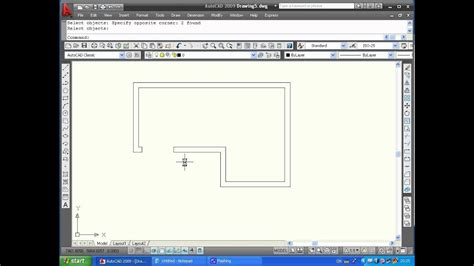 Autocad Exercise Draw A Simple Floor Plan Youtube