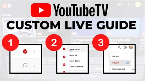 How To Create A Custom Youtube Tv Live Guide Remove And Reorder
