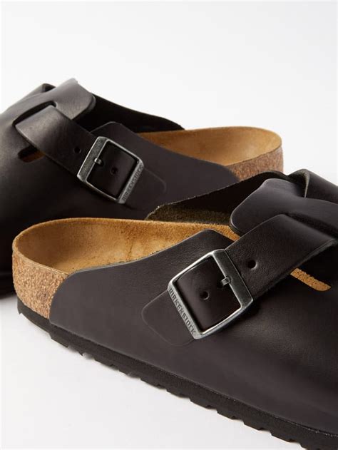 Boston Leather Backless Loafers Endource