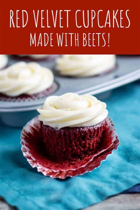 these beet red velvet cupcakes are moist and a little chocolatey just like any good red velvet