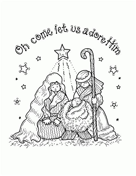 Free Nativity Coloring Pages Printable - Coloring Home