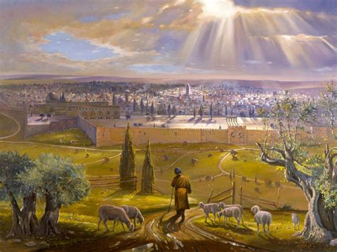Original Oil Paintings Alex Levin Arte Judaica Jerusalém Templo